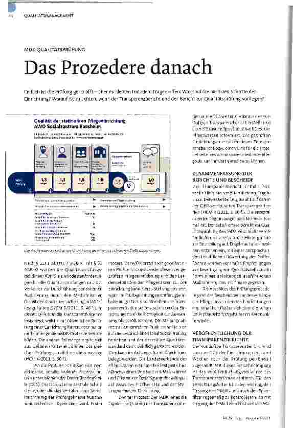 Vorschauseite 1: Das Prozedere danach