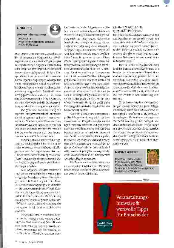 Vorschauseite 2: Das Prozedere danach