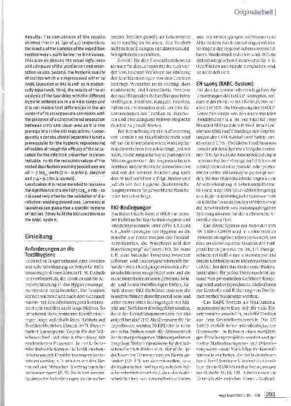 Vorschauseite 2: Hygiene in gewerblichen Wäschereien
