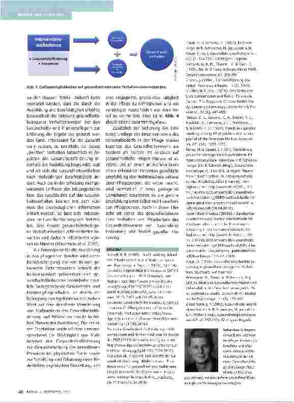Vorschauseite 4: GESUNDHEITSBEZOGENES VERHALTEN -DER JANUSKOPF DER PFLEGEBERUFE?