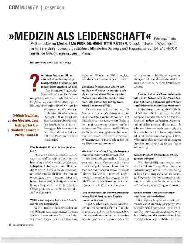 Vorschauseite 1: MEDIZIN ALS LEIDENSCHAFT