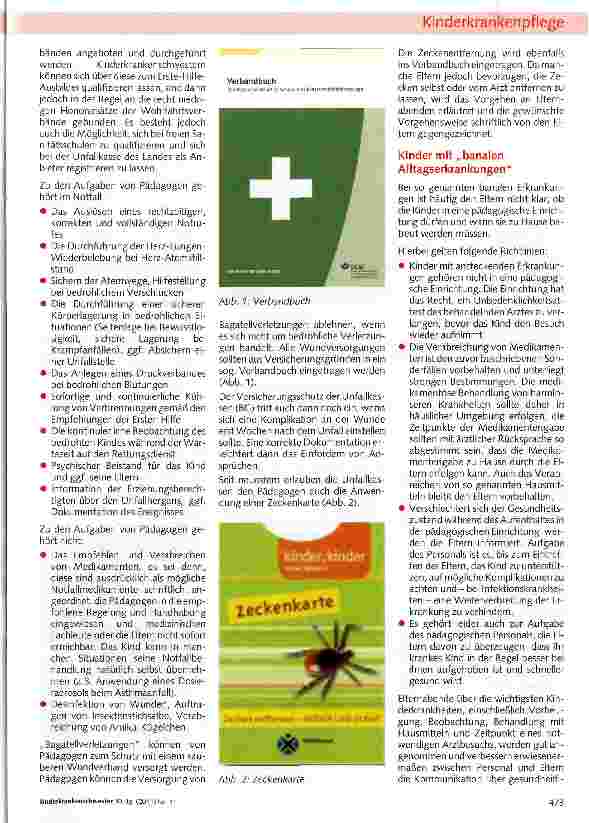 Vorschauseite 2: Das kranke Kind in der pädagogischen Einrichtung