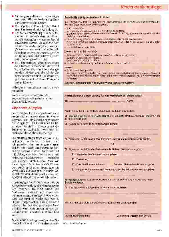 Vorschauseite 4: Das kranke Kind in der pädagogischen Einrichtung