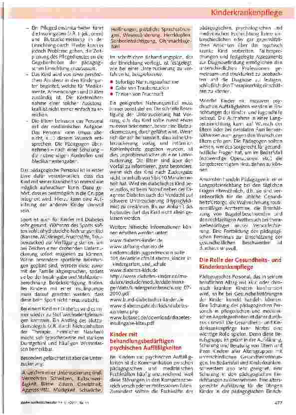 Vorschauseite 6: Das kranke Kind in der pädagogischen Einrichtung