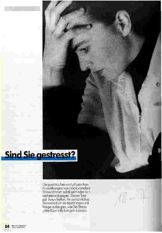 Vorschauseite 1: Sind Sie gestreßt?