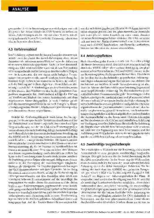 Vorschauseite 5: Die Frühbewertung des Nutzens neu zugelassener ArzneimittelHerausforderung für den Gemeinsamen Bundesausschuss und das Institut für Qualität und Wirtschaftlichkeit im Gesundheitsw…