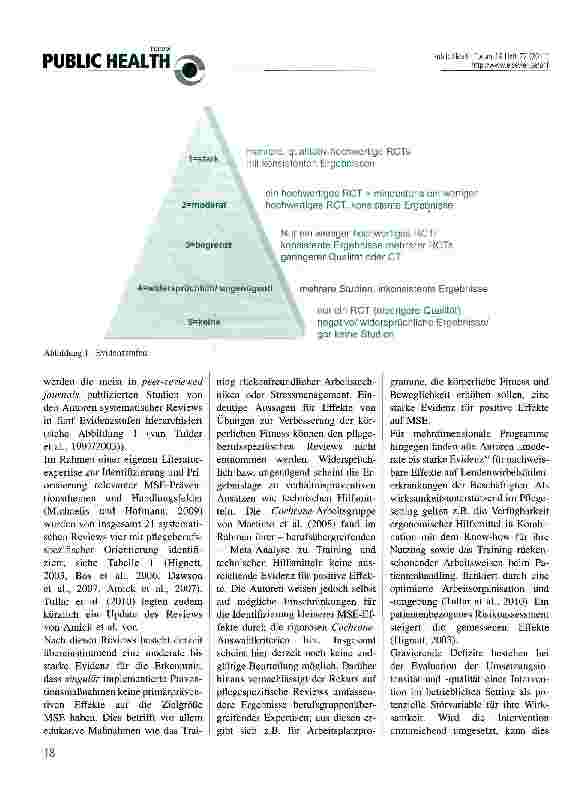 Vorschauseite 2: Rückengerechte Arbeitsweisen in der Pflege - was wirkt?