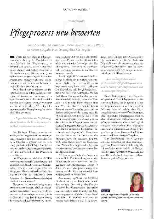 Vorschauseite 1: Pflegeprozess neu bewerten