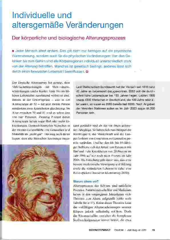 Vorschauseite 1: Individuelle und altersgemäße Veränderungen