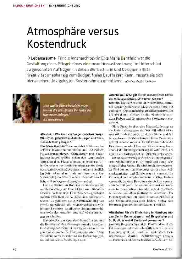 Vorschauseite 1: Atmosphäre versus Kostendruck