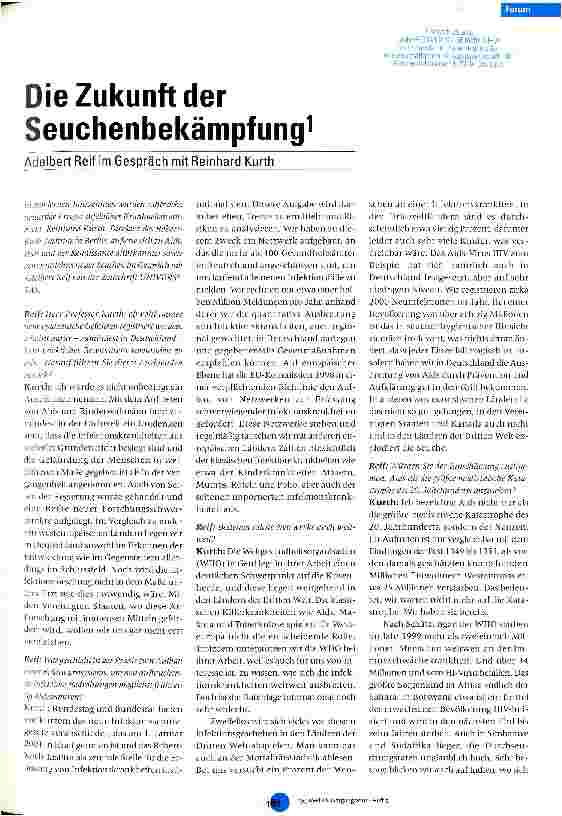 Vorschauseite 1: Die Zukunft der Seuchenbekämpfung