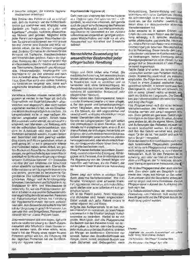 Vorschauseite 5: Hygiene-Probleme bei der Pflege bettlägeriger Langzeitpatienten