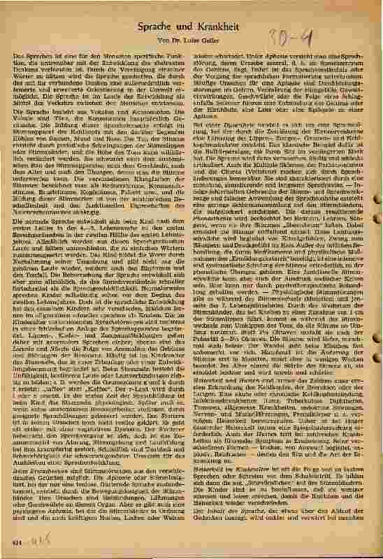 Vorschauseite 1: Sprache und Krankheit