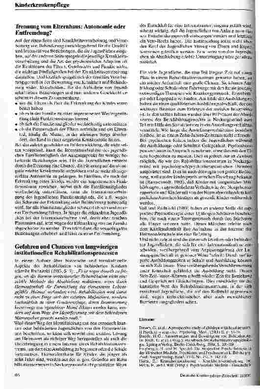 Vorschauseite 4: Die Situation von körperbehinderten Jugendlichen in Rehabilitationseinrichtungen aus psychotherapeutischer Sicht