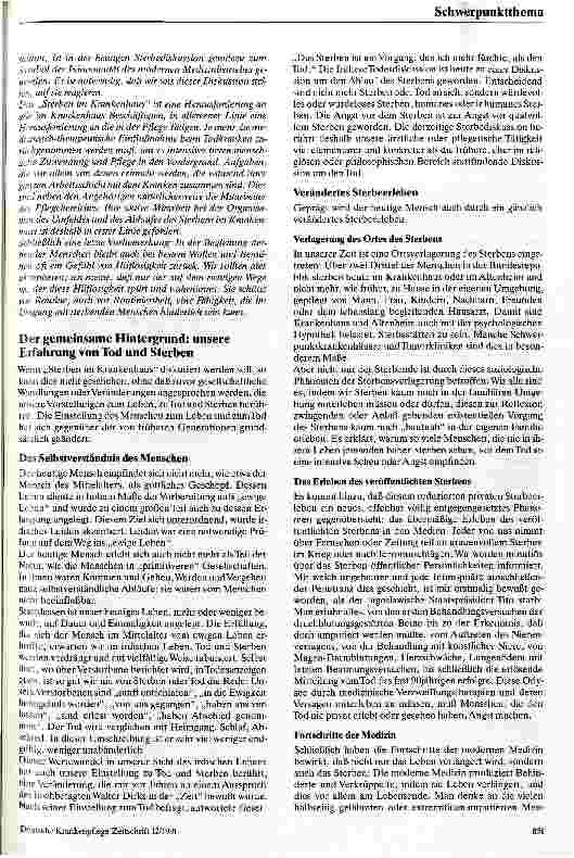 Vorschauseite 2: Sterben im Krankenhaus
