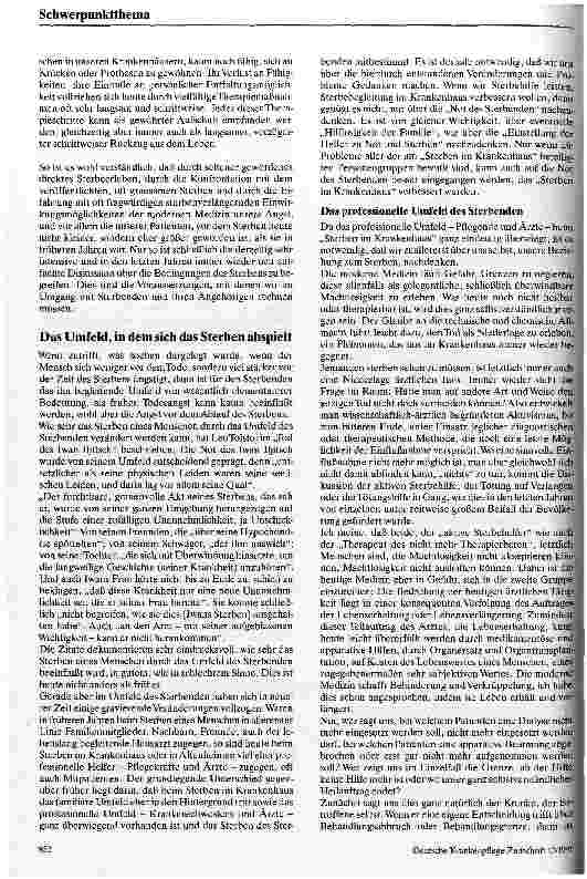 Vorschauseite 3: Sterben im Krankenhaus
