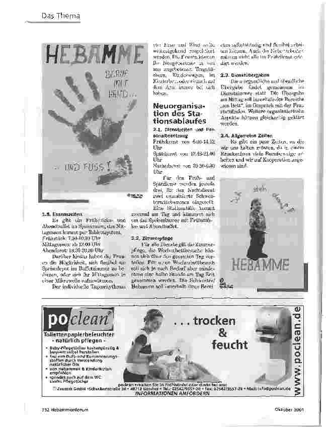 Vorschauseite 3: INTEGRATIVE WOCHENBETTPFLEGEPROJEKT EINES HEBAMMENKURSES AUS BREMERHAVEN