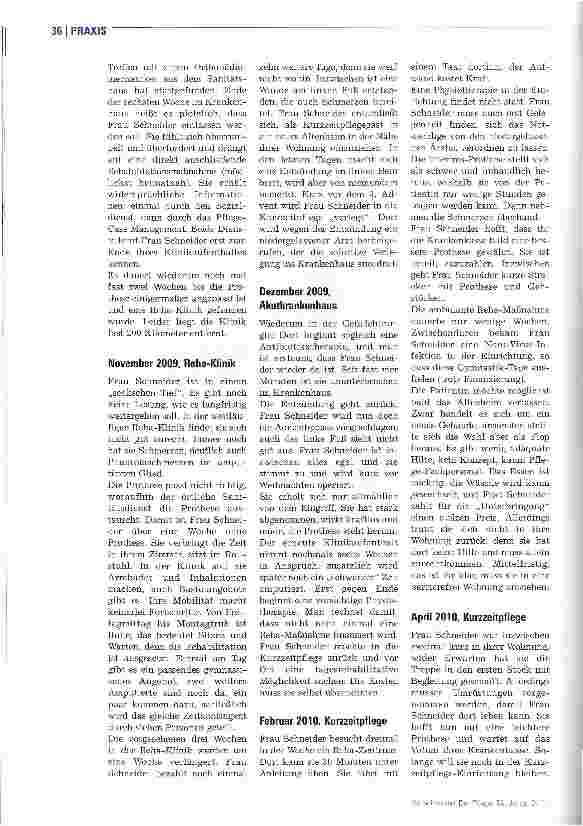 Vorschauseite 3: VersorgungslückenChronik einer Amputation - eine Patientin „fällt durch die Maschen