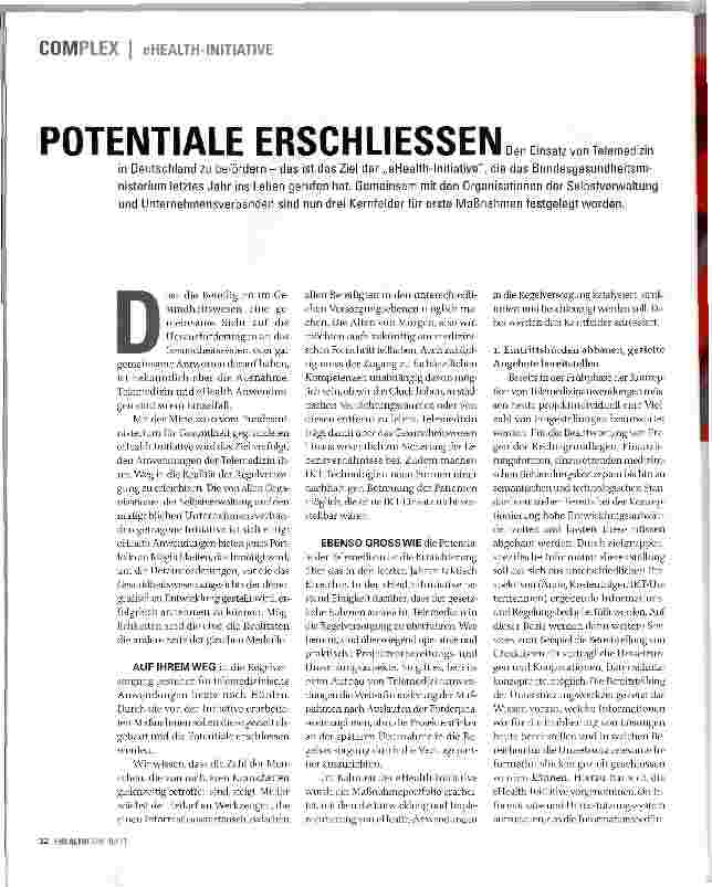 Vorschauseite 1: POTENTIALE ERSCHLOSSEN
