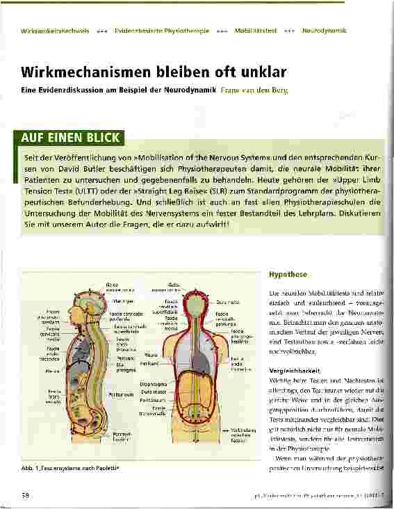 Vorschauseite 1: Wirkmechanismen bleiben oft unklarEine Evidenzdiskussion am Beispiel der Neurodynamik