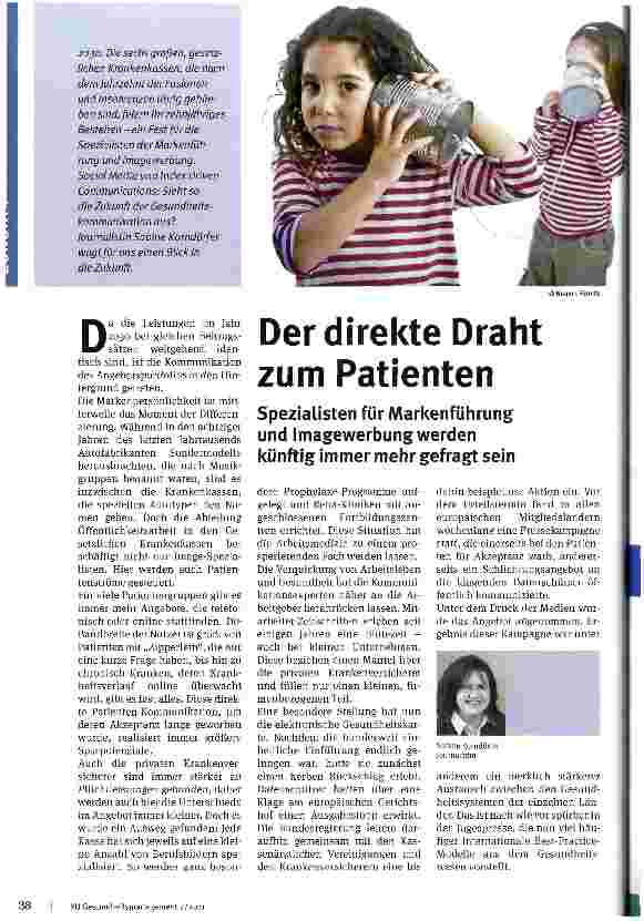Vorschauseite 1: Der direkte Draht zum Patienten