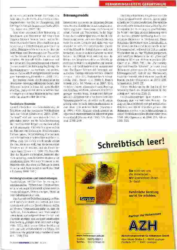 Vorschauseite 2: Alternativen zur üblichen klinischen Geburtshilfe