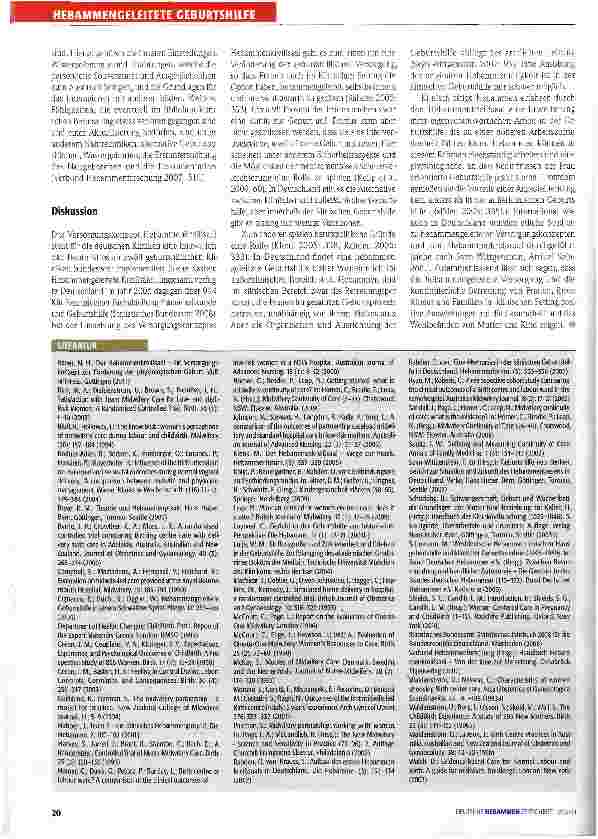Vorschauseite 5: Alternativen zur üblichen klinischen Geburtshilfe