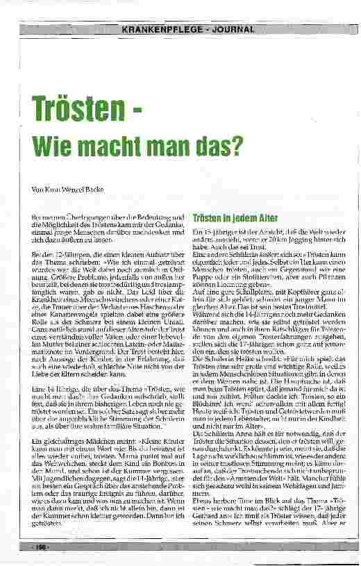Vorschauseite 1: Trösten - Wie macht man das?