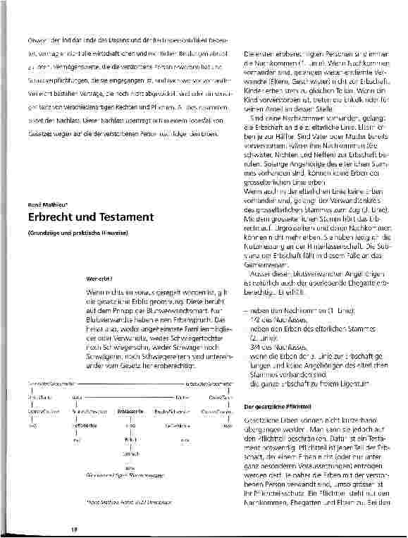 Vorschauseite 1: Erbrecht und Testament