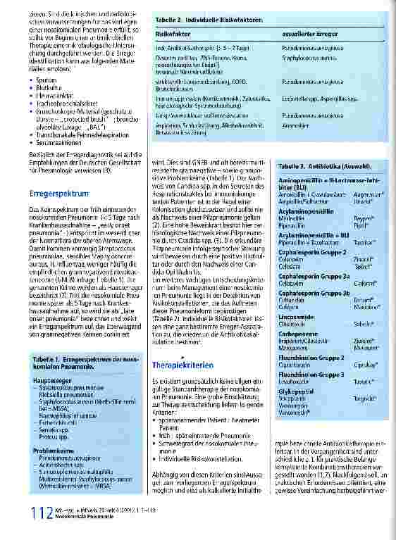 Vorschauseite 2: Nosokomiale Pneumonie - Diagnosesicherung und kalkulierte Therapie