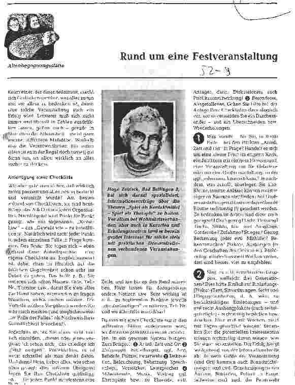 Vorschauseite 1: Rund um eine Festveranstaltung