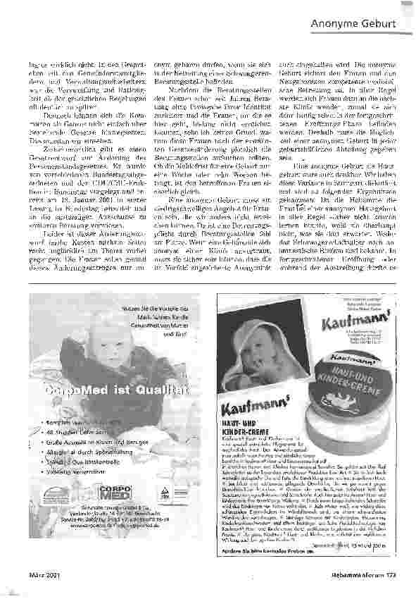 Vorschauseite 2: ANONYME GEBURT ODER BABYKLAPPE