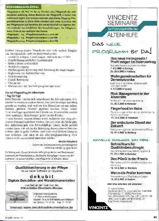 Vorschauseite 2: Personalmangel in der Altenpflege