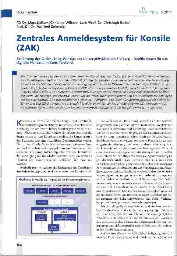 Vorschauseite 1: Zentrales Anmeldesystem für (ZAK)
