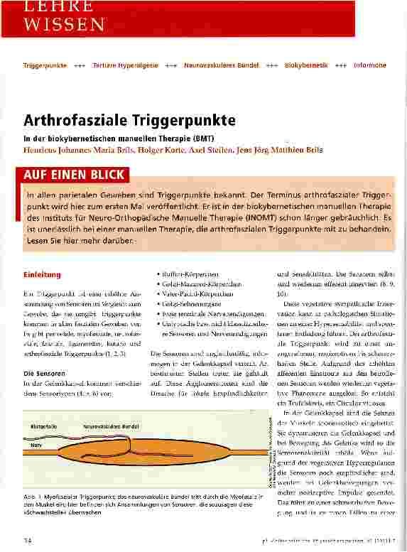 Vorschauseite 1: Arthrofasziale Triggerpunkte