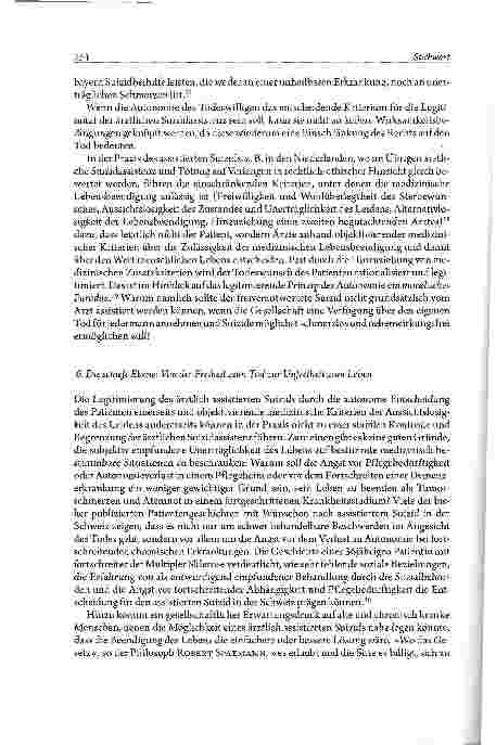 Vorschauseite 5: Der ärztlich assistierte Suizid Freiheit zum Tode oder Unfreiheit zum Leben?