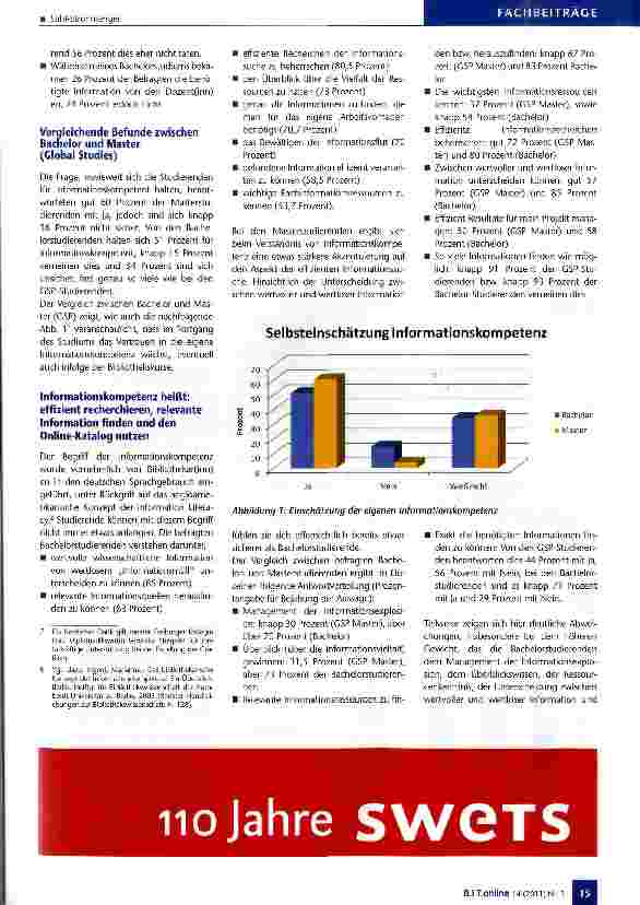 Vorschauseite 4: Informationskompetenz im Bachelorund im Masterstudium