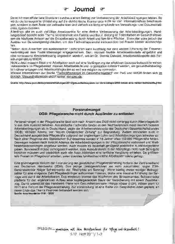 Vorschauseite 2: PwC: Gesundheitssystem vor dem Kollaps -2030 fehlen eine Million Fachkräfte