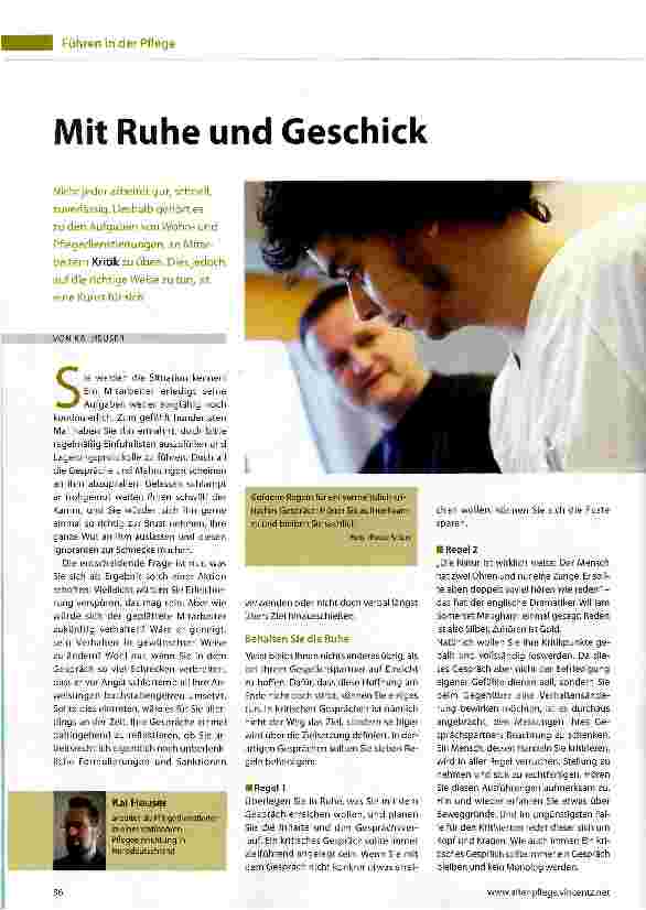 Vorschauseite 1: Mit Ruhe und Geschick