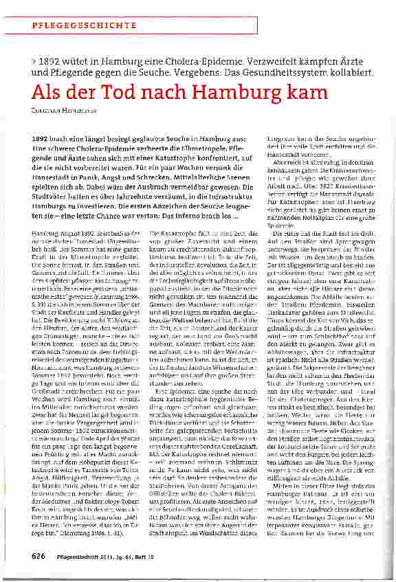 Vorschauseite 1: Als der Tod nach Hamburg kam