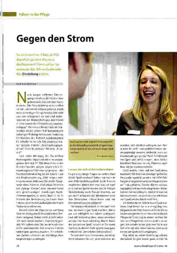 Vorschauseite 1: Gegen den Strom