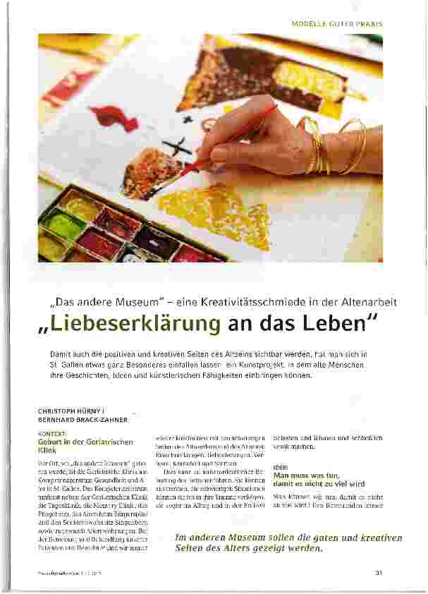 Vorschauseite 1: Liebeserklärung an das Leben
