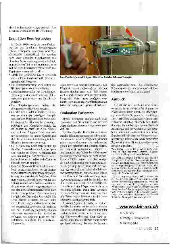 Vorschauseite 3: «Pain Nurse» garantiert Schmerzmanagement
