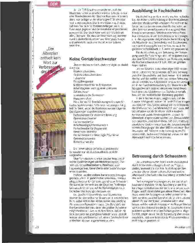 Vorschauseite 2: Kein Interesse an den Alten - Ausbildung der Pflegekräfte war ausschließlich krankheitsorientiert