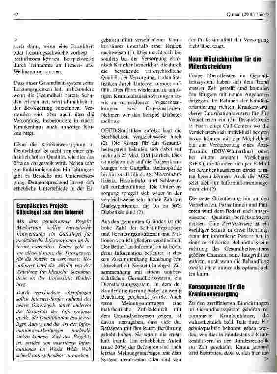Vorschauseite 3: Ausgewiesene Qualität als Wettbewerbsfaktor um Patienten und Kostenträger