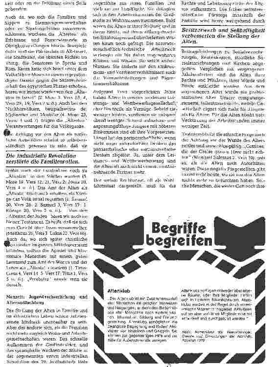 Vorschauseite 2: Alt sein und Altwerden in der Menschheitsgeschichte