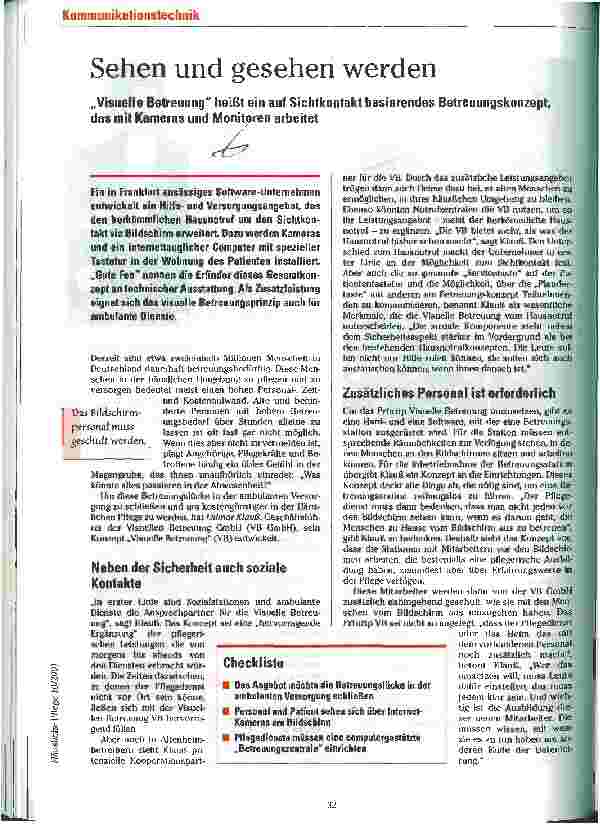 Vorschauseite 1: Sehen und gesehen werden
