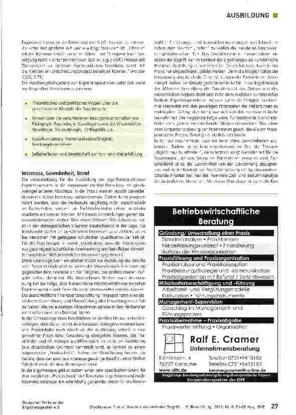 Vorschauseite 3: Handeln als zentraler Begriff der Ergo-therapie: Motive, Hintergründe, Wirkungen
