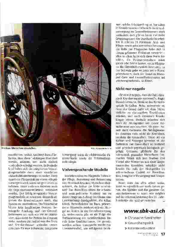 Vorschauseite 3: Chronische Krankheiten Das Gesundheitswesen muss umgepolt werden