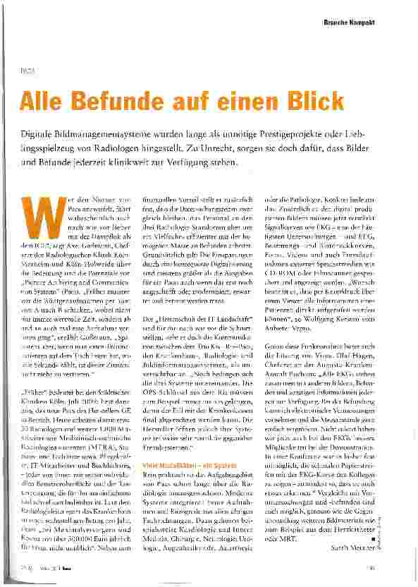 Vorschauseite 2: Alle Befunde auf einen Blick
